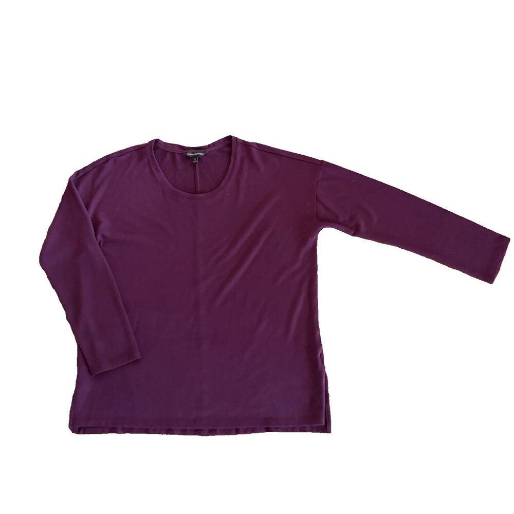 Banana Republic Womens Size M Burgundy Plum Long Sleeve Lightweight Sweater